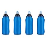 Fmoutyy 4 x 500 ml Wasserfilterflasche, Wasserfilter, Strohhalm, weich, faltbar, für den...