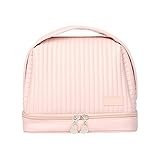 Tmianya Make-up-Tasche, doppellagige Kosmetiktasche, tragbare Kulturtasche, PU-,...