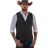 Solovedress Herren Wildleder Anzug Weste Regular Fit Jahrgang Soft Kunstleder Western...