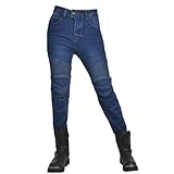 RCLONGEU Motorradhose Damenmit Protektoren, Motorrad Jeans Damen, Klassisch Motorrad Hosen...