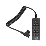 D TAP Verteiler, 4 Fach D TAP Female Splitter Kabel, Schwarz, 30cm - Hohe Ladeeffizienz,...