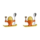 WMF McEgg Eierbecher mit Löffel, lustiger Eierbecher Kinder, Kunststoff, Cromargan...