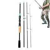 Fierudeng Reiseangelrute - Mehrteilige Angelrute mit Wurfrute für Köder - Tragbares...