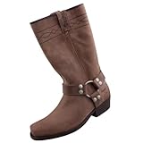 Dockers by Gerli Herren/Damen Biker Stiefel Hellbraun EU 42