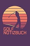 Golf Notizbuch | Spieler im Sonnenuntergang | Golfspieler | Holes Planer |...