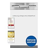 Exquisit Geschirrspüler, Spülmaschine, 45 cm Breite, Teilintegriert, 9...