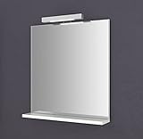 Sieper | Badezimmer Spiegel mit Beleuchtung und Ablage 60 cm Wandspiegel, Badspiegel...