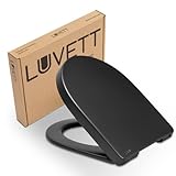 LUVETT® WC-Sitz mit Absenkautomatik D140 D-Form Soft Close® & TakeOff...