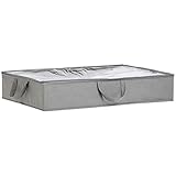 Amazon Basics Unterbettkommode aus Stoff -Reißverschluss, 2 Stück, Grau