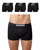 Snocks Boxershorts Herren 6 Paar Schwarz Größe XL Unterhosen Männer XLarge Baumwolle...