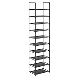 SONGMICS Schuhregal, 10 Ebenen, Schuhregal, schmal, 28 x 45 x 173 cm,...