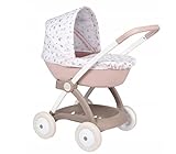 Smoby - Baby Nurse Puppenwagen mit Verdeck - Griffhöhe: 58 cm, für dein Püppchen bis 42...