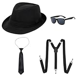 UILYNIU 4 Stück Mafia Gatsby Gangster Kostüm Herren, 1920s Jahre Herren...