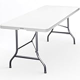 Casaria® Gartentisch Klappbar 220x70 cm für 10 Personen Wetterfest Kunststoff Stabil...