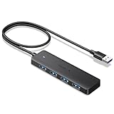 UGREEN 4-Port USB 3.0 Hub mit 60cm Kabel, USB Verteiler 5Gbps USB Mehrfachstecker USB...