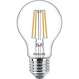 Philips LED Classic E27 Lampe, 40 W, Tropfenform, klar, warmweiß, Doppelpack