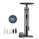 CLOLOP Fahrrad Bodenpumpe mit digitalem Messgerät, Fahrrad Pumpe, Fahrrad Pumpe mit...