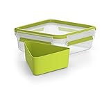 Emsa 518104 Clip & Go Sandwichbox | 0,85 L | Mit Eck-Einsatz | to Go | 100 % dicht |...