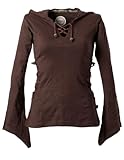 Vishes - Alternative Bekleidung - Elfenshirt mit Zipfelkapuze und Bändern zum...