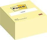 Post-it Haftnotiz-Würfel Kanariengelb, 1 Block mit 450 Blatt, 76 mm x 76 mm, Gelb -...