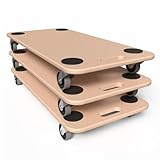 BigDean 3x Möbelroller Transportroller 250kg Rollbrett MDF Möbel Hund Roller