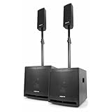 Vonyx VX1000BT PA Lautsprecher Set, Aktiv Musikanlage, 1000 Watt 2X Subwoofer,...