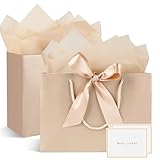 Geschenktüten, 2 Stück Papier Geschenktüten mit 2 Taschentuch und 2 Karten,...