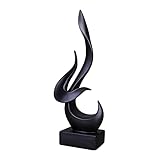 Moderne Deko Skulptur Kunst Schwarze Flamme Deko Statue, Wohnzimmer Schlafzimmer...