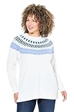 Ulla Popken Damen große Größen Übergrößen Plus Size Norweger-Pullover, Rundhals,...