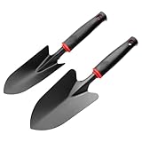 msymsyu Gartenschaufel 2 Stück Schwarzer Breiter Blumenkelle (32.5 x 8 cm) x 1 und...