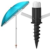 4smile Sonnenschirmständer Strand, Anthrazit - Bodenhülse für Sonnenschirm...