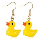 Gelbe Enten Ohrringe, Niedlich Enten Ohrringe Acryl Baumelnde Ohrringe...