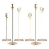 Kerzenständer Gold 6 Set,Kerzenständer Stabkerzen 33/29/23cm,Metall...