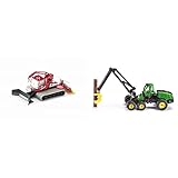 Siku 4914, Pistenbully, 1:50, Metall/Kunststoff, Rot, Ausziehbare Seilwinde & 1652, John...