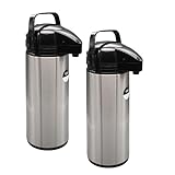 Airpot Pumpkanne 2er Set 1,9L Isolierkanne Thermoskanne isolierte Kaffeekanne Gastro...