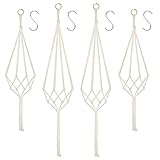 flintronic 4er Set Makramee Blumenampel, Baumwollseil Hängeampel Hängetopf für Pflanzen...