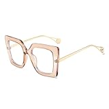 AOOLIA Overside Lesebrille Damen, Quadrat Modellieren Lesen Gläser Brille, Anti-Blaulicht...