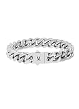 HAYOUWAY Armband Herren Silber mit Buchstaben, Herren Armband Damen Panzerkette Edelstahl...