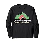 Grand Canyon National Park Retro Zelt Camping Langarmshirt