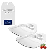 Villeroy & Boch BBQ Passion Steakteller L, 2er Pack, 30 x 29 cm, Premium...