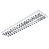 ELG Leuchten LED Rasteranbauleuchte 150cm 2-flammig Vorverdrahtet für LED Röhren...