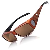 LVIOE Unisex Polarisiert Überzieh-Sonnenbrille, Fit Over Brille für Brillenträger UVA...
