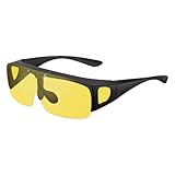 CARFIA Nachtfahrbrille Herren Damen Überzieh Sonnenbrille, Polarised Cycling Glasses,...