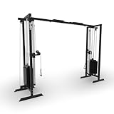 SUPRFIT - Kabelzug Fitness Kraftstation für zuhause inkl. Steckgewichte bis 81kg Zuglast...