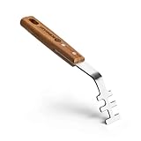 BURNHARD Grillrostheber aus Akazienholz & Edelstahl, Grillzubehör für Gusseisen- und...