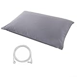 MeevrgR Erdungs-Kissenbezug, 5% Sterling Silber + 95% Bio-Baumwolle, grau, 50 x 76 cm,...