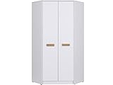 Marmex Grant G8 - Eckschrank 91x195x91 cm, Bücherregal - Eckgarderobe mit Kleiderstangen...