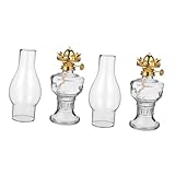 Cabilock 2St Petroleumlampe aus Glas rustikale Laterne klare Petroleumlaternen...