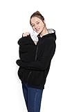 iMOONZZZ Tragejacke für Mama und Baby, 3 in 1 Polarfleece Känguru Softshell Umstandsmode...