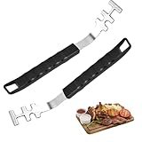 HoveeLuty Grillrostheber, 2 Stück, 27, 4 x 3, 6 cm, Grillrostheberwerkzeug aus Edelstahl...
